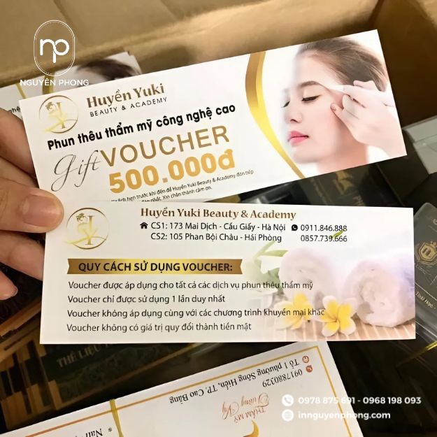 mẫu thẻ bảo hành phun xăm ấn tượng